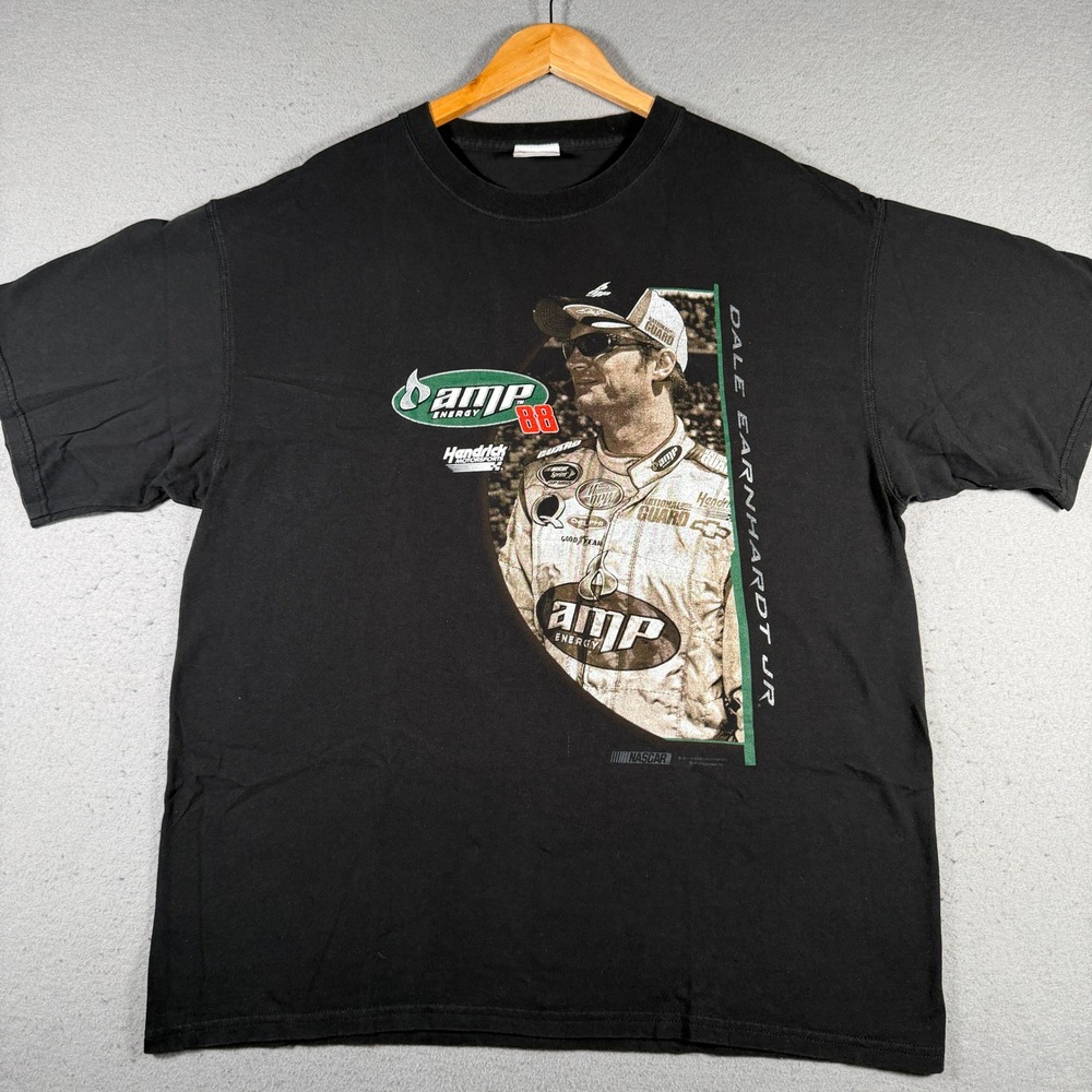 Vintage Dale Earnhardt Jr NASCAR T-Shirt Black 2008 Chase Authentics Mens XL